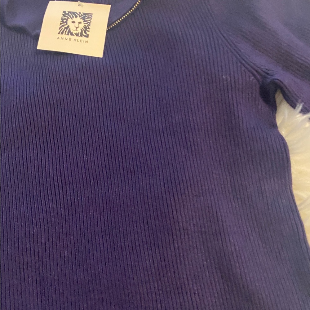 Anne Klein Dark Blue Turtleneck Sweater size M brand new with tag length 26” - Picture 12 of 12